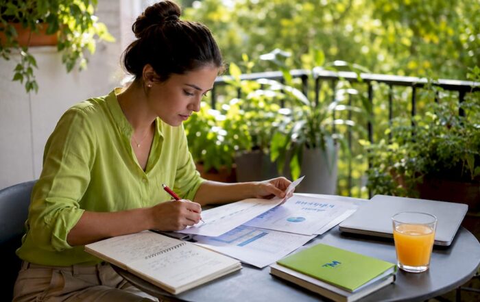 Entrepreneur reviewing LLC formation documents