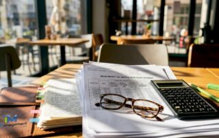 Payroll report with contribution numbers and calculator